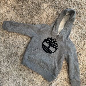 Timberland Gray Hoodie with Black Design